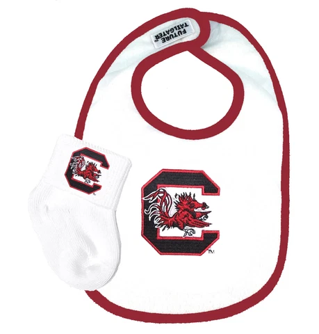 South Carolina Gamecocks Baby Bib and Socks Set Cover
