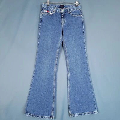 Pantalones de mezclilla Tommy Hilfiger Jeans Juniors tiro medio corte boot azul talla 7 Foto 1 de 4