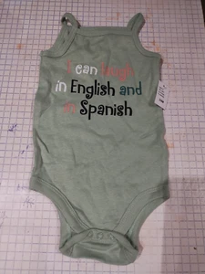NWT Koala Baby Light Green I Can Laugh in English and Spanish Baby Girl 3-6 Mon - Picture 1 of 1