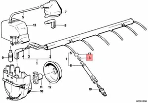 BMW classic ignition wire circular connectors !!NEW!! GENUINE 12121705656 - Picture 1 of 1
