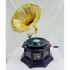 Antique Gramophone, Fully Functional Working Phonograph, win-up record player - Picture 1 of 8