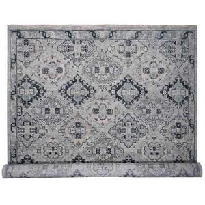 13'9"x17'9" Gray Wool Hand Knotted Anatolian Design Oversized Rug R84024 - Picture 1 of 11