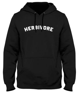 Felpa con cappuccio unisex Herbivore divertente vegetariano vegano uomo donna - Foto 1 di 7