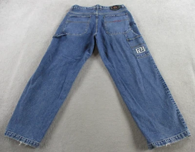 VINTAGE Pepe Jeans Mens 38x32 Blue Denim Carpenter Utility Baggy Wide Leg Skater - Image 1 of 4