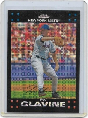 2007 Topps Chrome Tom Glavine Xfractor #165 - Image 1 of 2