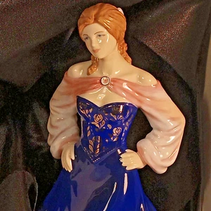 Vintage Royal Doulton Abigail Figur 2010 hübsches blaues Damenkleid Michael Doulton - Bild 1 von 9