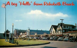 Postal Rehoboth Beach Avenue Cars Delaware sin usar - Imagen 1 de 2