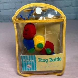 Manhattan Baby Colorful Caterpillar Ring Rattle Sensory toy NEW NWT - Picture 1 of 11