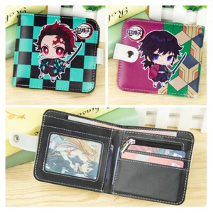 Anime Demon Slayer Kamado Tanjirou Tomioka Giyuu Cosplay PU Leather Purse Wallet - Picture 1 of 1