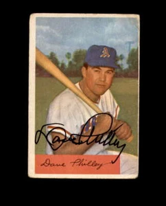 Autógrafo firmado por Dave Philley 1954 Bowman Philadelphia Athletics - Imagen 1 de 2