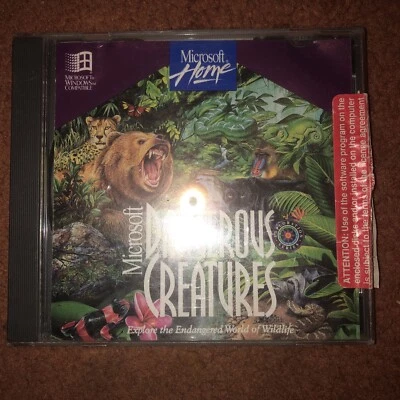 Microsoft Dangerous Creatures (1994) - PC Windows CD ROM - image 1 of 3