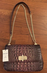 Brahmin Neu mit Etikett Melbourne ROSALIE Leder Crossbody Schultertasche FIG JAM braun NEU - Bild 1 von 9