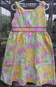 LILLY PULITZER Girl's Size 7 wide strap fit & flare dress, floral, cotton - Picture 1 of 7