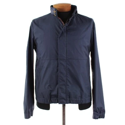 Chaqueta con Capucha Luciano Barbera Nueva con Etiquetas Mezcla de Algodón Talla 50 (M EE. UU.) en Azul Sólido Foto 1 de 4