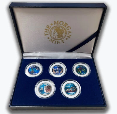 2000 Statehood Quarters 25c Colorized Five Piece Set - Image 1 of 4