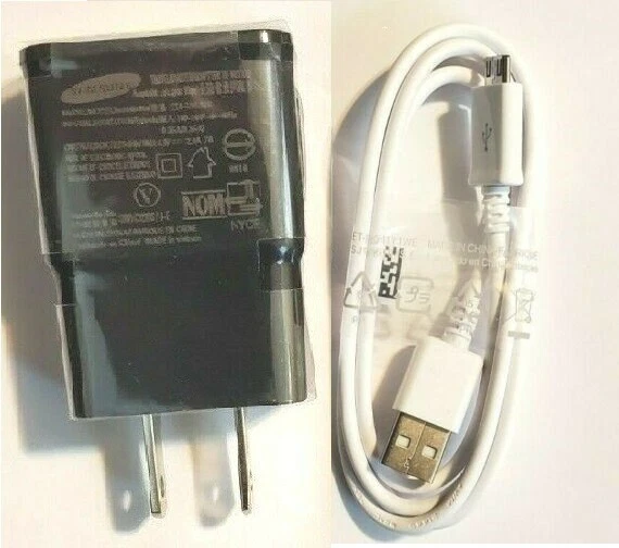 Samsung Original OEM Galaxy Fast Charger +Micro Cable S4 S5 S6 S7 NOTE 3 4 5 6 7 - Image 1 of 1