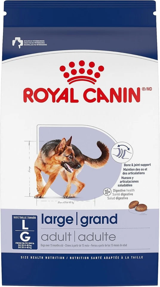 Royal Canin Large Breed Adult Dry Dog Food, 30 lb Bag