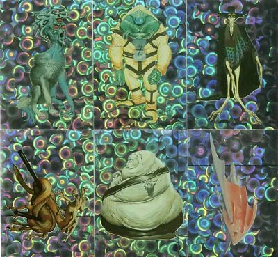 The Alien World of Wayne Barlowe Prism Chase Card Set 6 Cards P1 thru P6 - Image 1 of 2