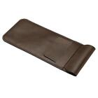 Pocket Pen Protector PU leather Pencil Sleeve Pouch Holder with Cover, Brown