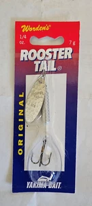 wordens rooster tail lure new 1/4oz 212hswh hammered silver white - Picture 1 of 1