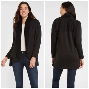 Drew Anthropologie Morrison Open Draped Cozy Cardigan Black S NWT - Picture 1 of 9