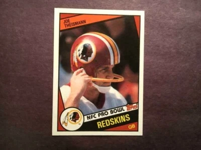 1984 JOE THEISMANN  Topps Football Card- Redskins-.MINT-PAC-FRESH - Image 1 of 2