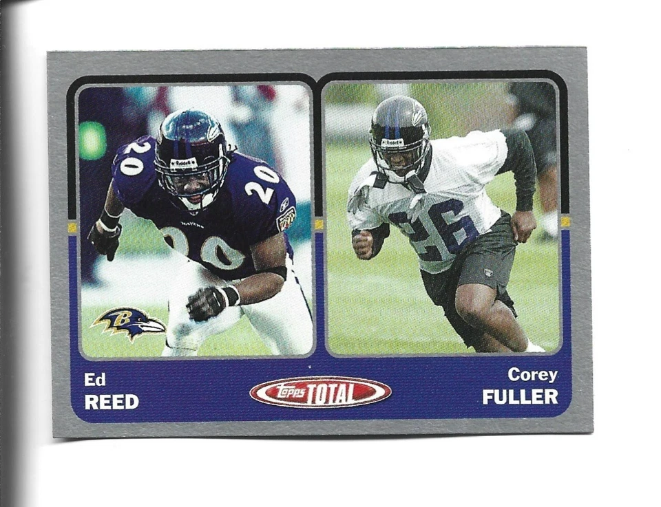 2003 Topps Total Silver #370 Ed Reed / Corey Fuller card, Baltimore Ravens HOF - Image 1 of 1