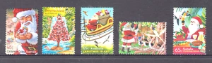 Christmas Island Christmas Santa fine used 65c self adhesive + 4 sheet stamps - Picture 1 of 1