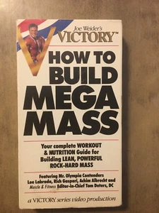 Joe Weider's Victory How to Build Mega Mass Rare Bodybuilding VHS Video 1991 - Picture 1 of 2