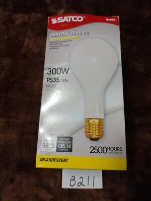 Satco General Service  300Wt PS35/130volt 3600Lum. Brass Mogul Base - Image 1 of 4