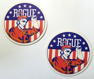 Lote de 2 montañas rusas de cerveza Rogue Brewmaster de 4" de diámetro - Imagen 1 de 3