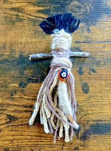 Muñeca vudú Spirit Energy hecha a mano protección brujas mágicas miedo - Imagen 1 de 5