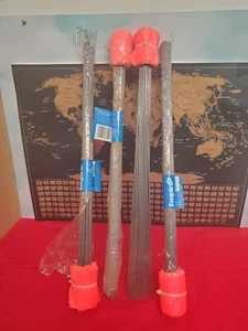 4 Pk Milwaukee Empire 21" H 100 Pk Long-Lasting Orange Steel Stake Marking Flags - Picture 1 of 4