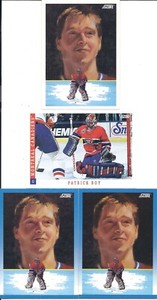 Patrick Roy 1991-92 Score American & Canadian French & English 1993-94 Score (4)