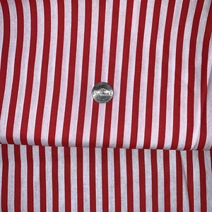 VINTAGE 1970's COTTON~RED & WHITE STRIPES~3 yards x 45"~RAGGEDY ANN FABRIC - Picture 1 of 9