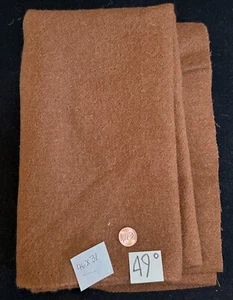 Vintage - 100% WOOL Fabric: CHOCOLATE BROWN - Solid - NOS - 1.2 yards x 31” - Picture 1 of 4