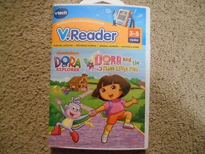 NEW Vtech V.Reader Dora and the Three Little Pigs 3-5 yrs Reading Games - Picture 1 of 2