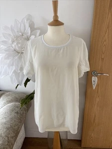 Jaeger Size Uk 10 Cream Colour Short Sleeve Part Silk Blouse - Picture 1 of 13