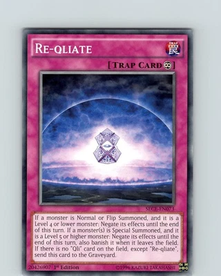 Yu-Gi-Oh TCG Re-Qliate SECE-EN073 1st Edition Regular Common Card NM - Image 1 of 2