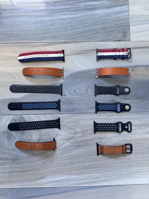 Correa de cuero y goma para Apple Watch Foto 1 de 4