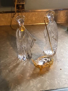 Belén Gorham Cristal de Plomo Cristal de Plomo Alemania 3 Piezas - Acentos Dorados - Imagen 1 de 10