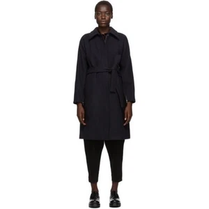 3.1 Phillip Lim Midnight Navy Dolmanärmel Schurwolle Mantel mit Gürtel Größe 12 neu mit Etikett - Bild 1 von 9