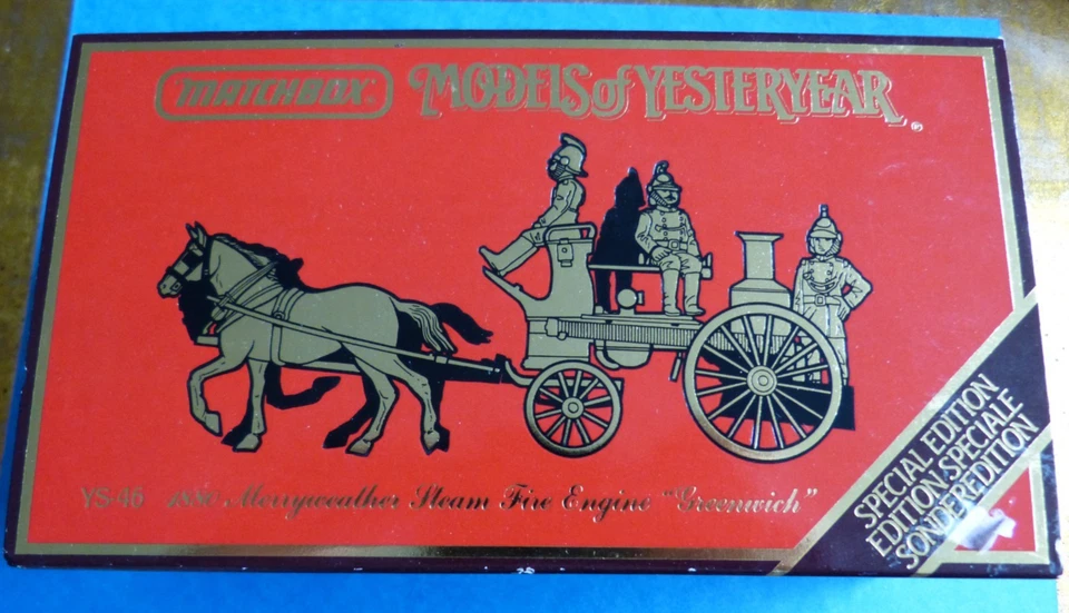 Matchbox Modell YS 46 Models of Yesterday Feuerwehr Pferde gezogen 1880 - Bild 1 von 4