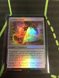 MTG Magic The Gathering Swiftfoot Boots Foil FDN Artifact Equipment - Picture 1 of 1