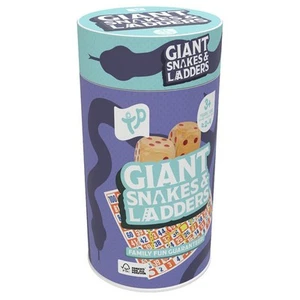 TP Wooden Giant Snakes & Ladders 1 Game Mat | 2 Wooden Dice | 4 Wooden Counters - Picture 1 of 5