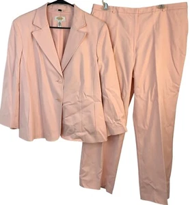 New Talbots Petites Stretch Pink 2 Piece Suit Set Size 16P 8444 - Picture 1 of 8