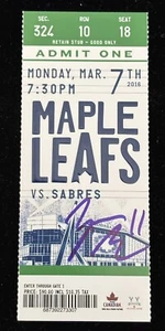 2016 Zach Hyman Signed Ticket 1st NHL Goal/Point Edmonton Oilers Autograph - Bild 1 von 3
