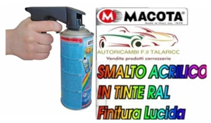 Vernice Spray 400ml OGNI COLORE RAL NON COLA Lucido Opaco MACOTA + impugnatura - Picture 1 of 29