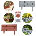 Plastic Brick Effect Lawn Garden Grass Edging Skirting Border Picket In 2 Colour