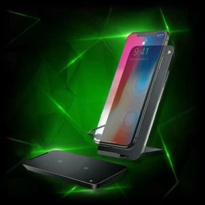 AU 15W Qi Fast Wireless Charger Dock Stand For iPhone 11 XS XR 8 Samsung S9 S21+ - Picture 1 of 2